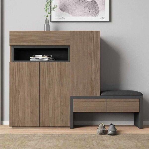 خزانة أحذية مارك - بني فاتح و أسود