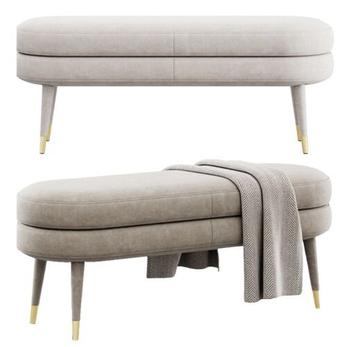 مقعد بنش كلاسي - رمادي