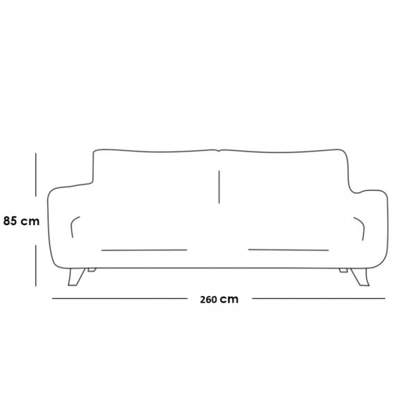 كنبة 4 مقاعد روزي - بيج