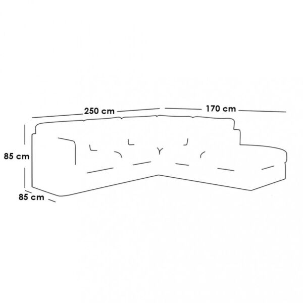 كنب زاوية حرفL رولا - بيج