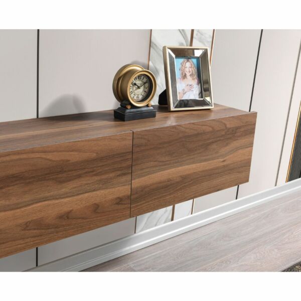 حامل تلفزيون جداري داملا إلم كوڤ - بني غامق