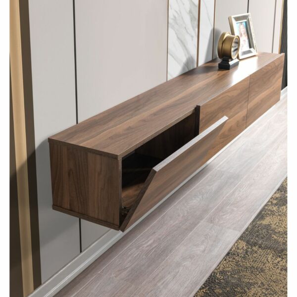 حامل تلفزيون جداري داملا إلم كوڤ - بني غامق