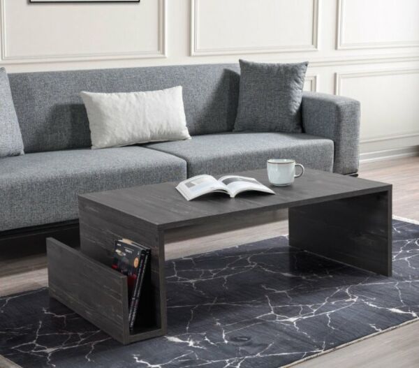 طاولة قهوة ريجنار خشبية أسود - 32x107x55 سم