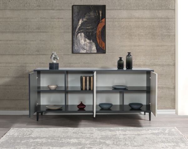 طاولة بوفيه لينتون إلم كوڤ - رمادي