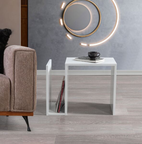 طاولة جانبية يوسون إلم كوف - أبيض