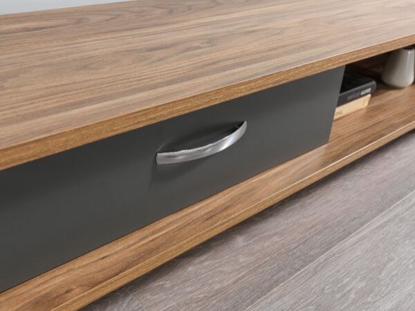 طاولة تلفزيون فينوس إلم كوف - بني ورمادي غامق