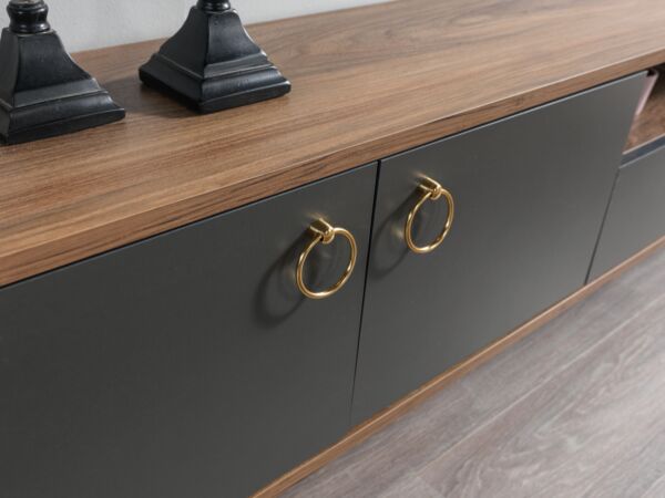 طاولة تلفزيون مع رفوف جدارية بيفا إلم كوف