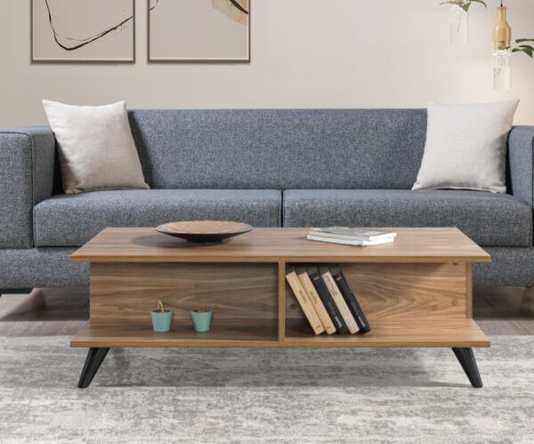 طاولة قهوة لوفيل إلم كوف 120 سم - بني