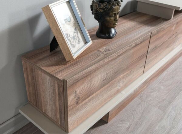 طاولة تلفاز ميترا إلم كوف - رمادي