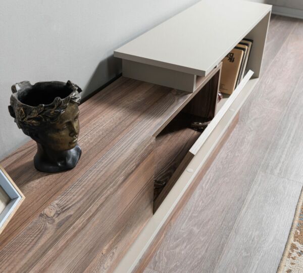 طاولة تلفاز ميترا إلم كوف - رمادي