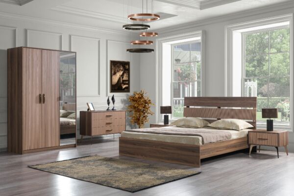 طقم غرفة نوم كينج 5 قطع - بارو- 180x200