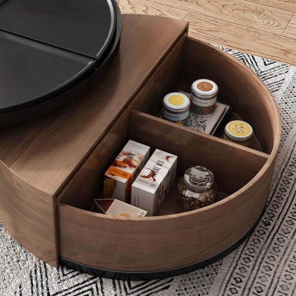 طاولة قهوة مودرن اليغانس زجاج-بني