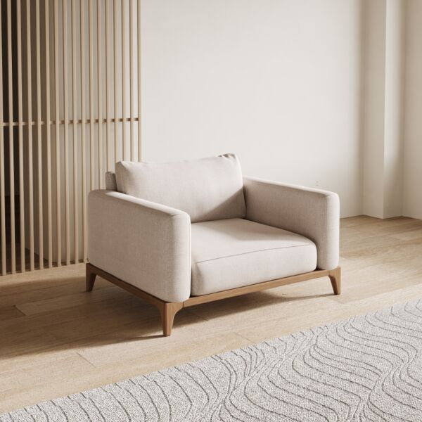 كنبة مفرد ساسي - بيج