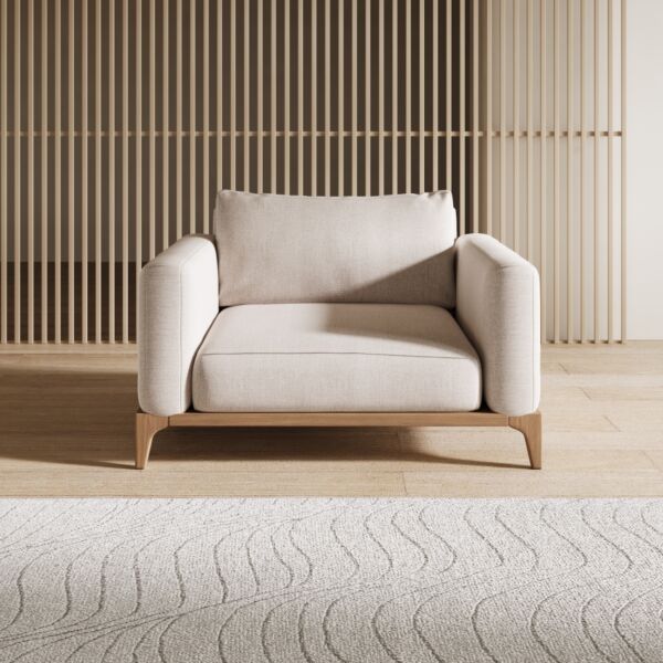 كنبة مفرد ساسي - بيج