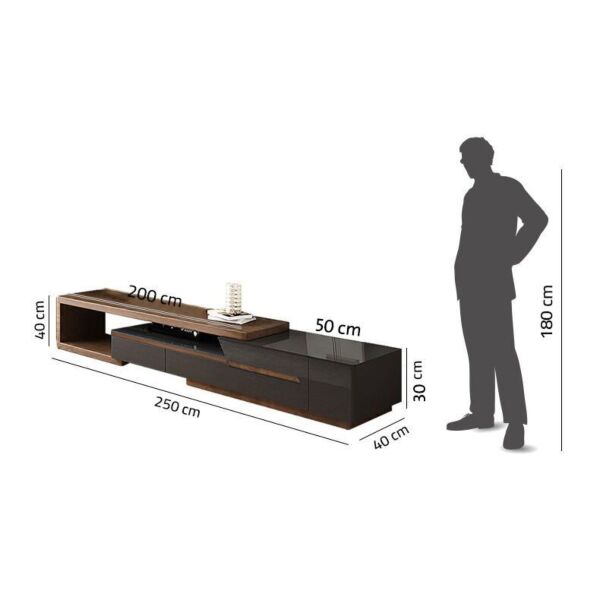  طاولة تلفزيون خشبية حديثة ملتي فانكشنال