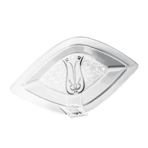 طبق تقديم موذر كبير بلاتيني وأبيض