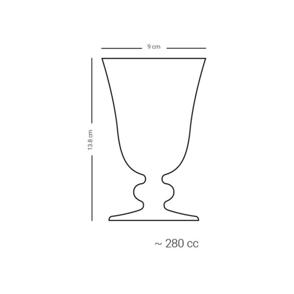 طقم كاسات عنق عريض زجاج قرطبة وردي مذهب لاستر 6 أشخاص