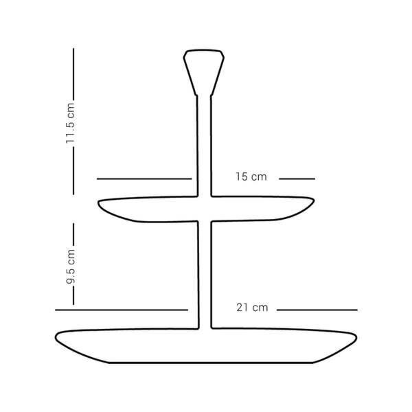 حامل كيك وحلويات كروس ابراج  ذهبي