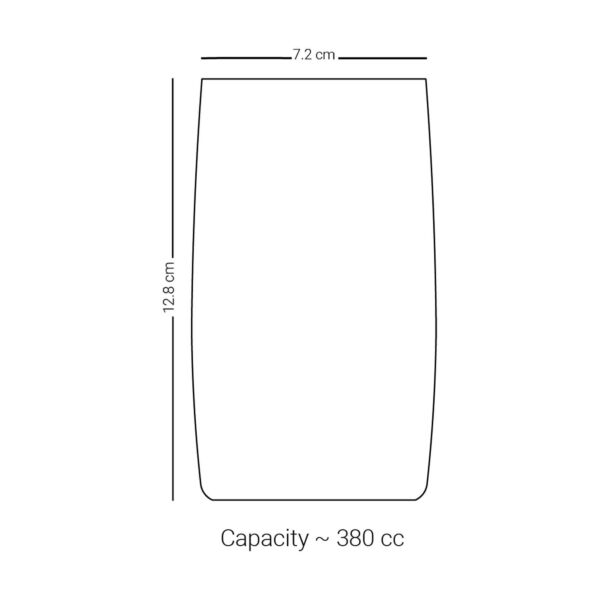 طقم 6 أكواب ديملاج سرور380 ملي لتر ذهبي
