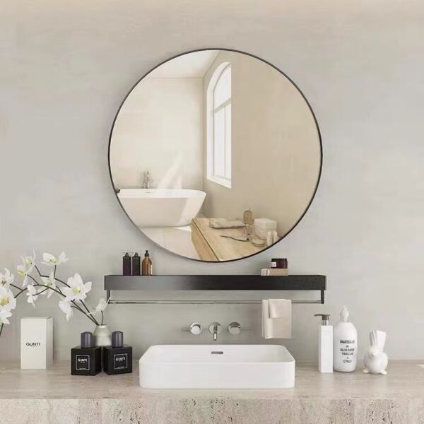 مرآة كريستو 80 سم - باطار اسود 