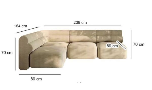 كنب زاوية ميراج - بيج