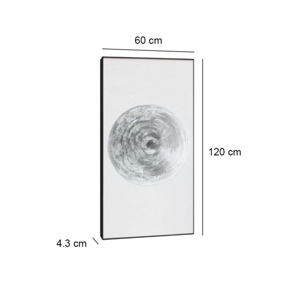 لوحة جدارية طلاء يدوي ديستنس 120×60 سم - ابيض و متعدد الالوان