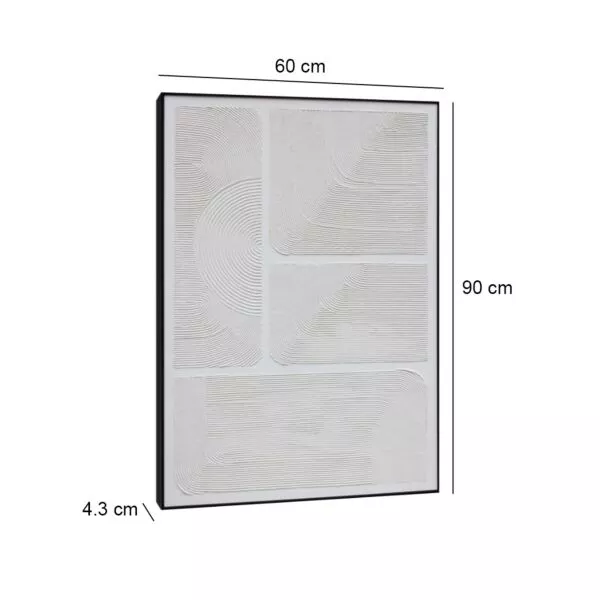 لوحة جدارية طلاء سواي  90×60 سم - ابيض