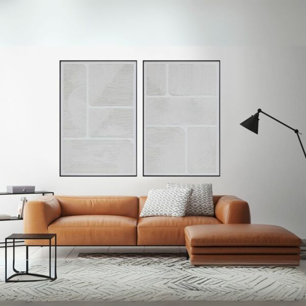 لوحة جدارية طلاء سواي  90×60 سم - ابيض