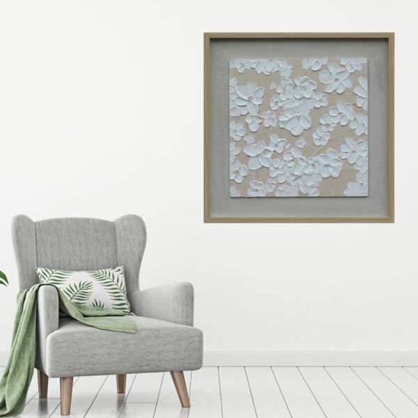 لوحة جدارية طلاء برسم يدوي هيفن 60×60 سم - متعدد الالوان