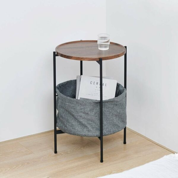 طاولة جانبية كورن - بني غامق واسود