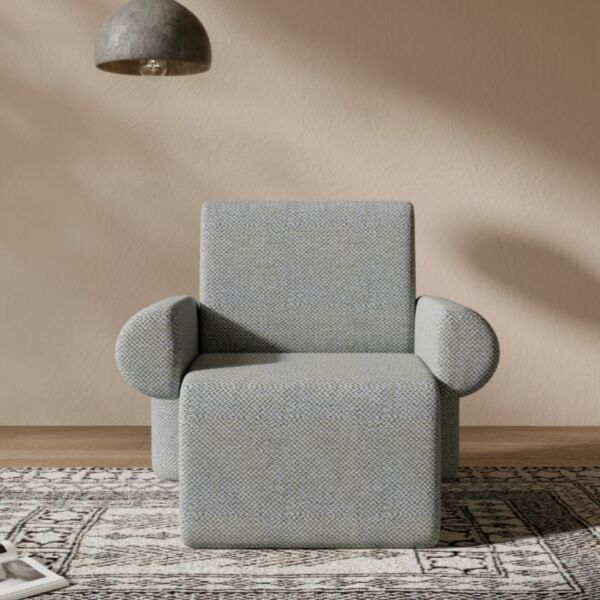 كرسي مفرد رويال - ازرق وبيج