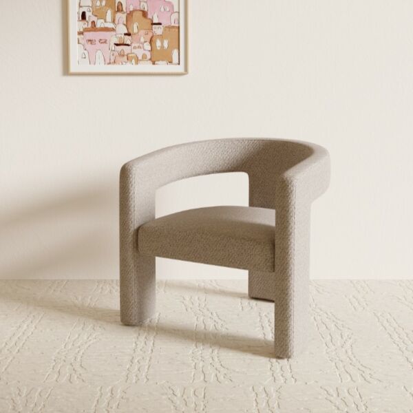 كرسي طعام اجمس - بيج