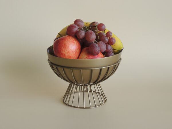 وعاء تقديم بقاعدة مع ستاند اريبيا - ذهبي