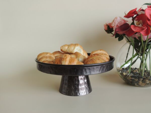 وعاء تقديم بقاعدة مرتفعة يرونا مقاس وسط-اسود