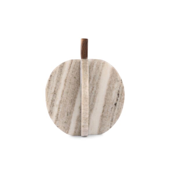 تحفة ديكور رخامية يقطين متشابك كبير - بيج وبني