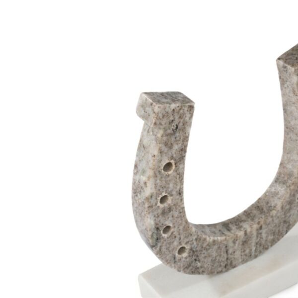 تحفة ديكور رخامية حدوة خيل - بيج ومتعدد الالوان