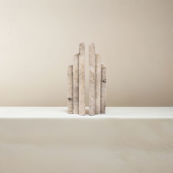 تحفة ديكور رخامية دفاتر - بيج ومتعدد الالوان