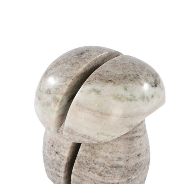 تحفة ديكور رخامية شكل فطر - بيج ومتعدد الالوان