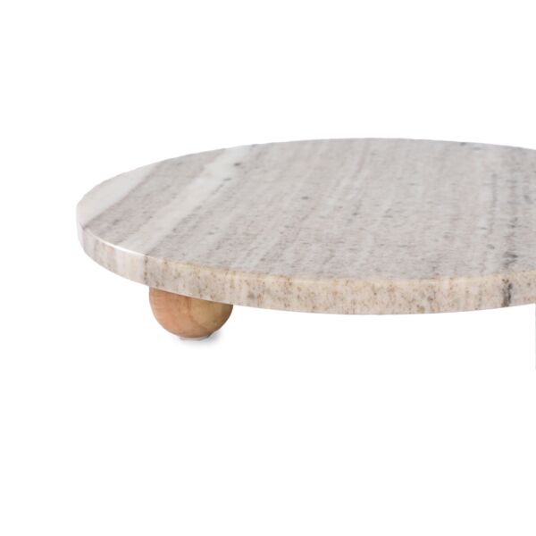 تحفة ديكور طبق رخامي رولاي - بيج ومتعدد الالوان