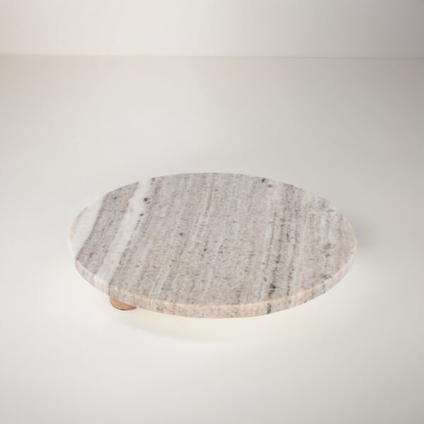 تحفة ديكور طبق رخامي رولاي - بيج ومتعدد الالوان