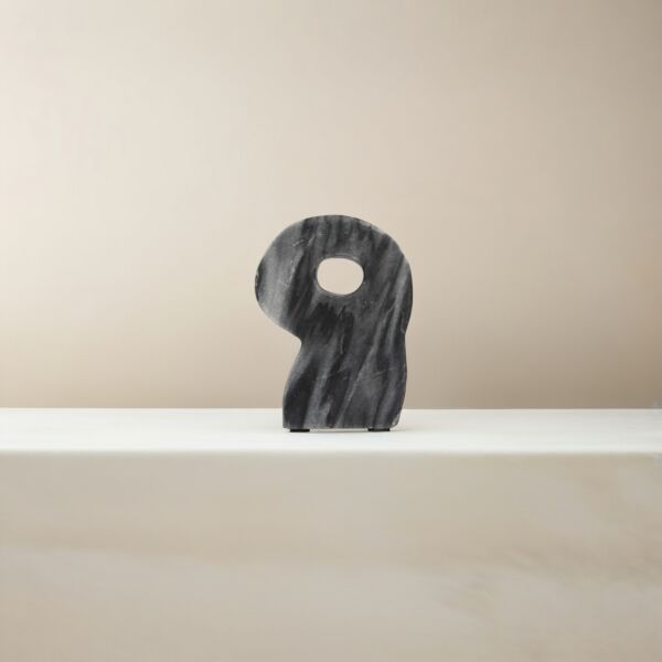 تحفة ديكور رخامية التان - رمادي ومتعدد الالوان