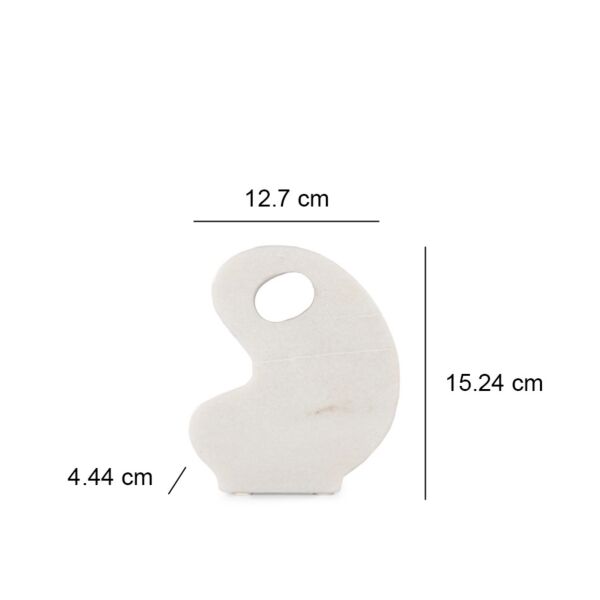 تحفة ديكور رخامية انجين - ابيض رمادي