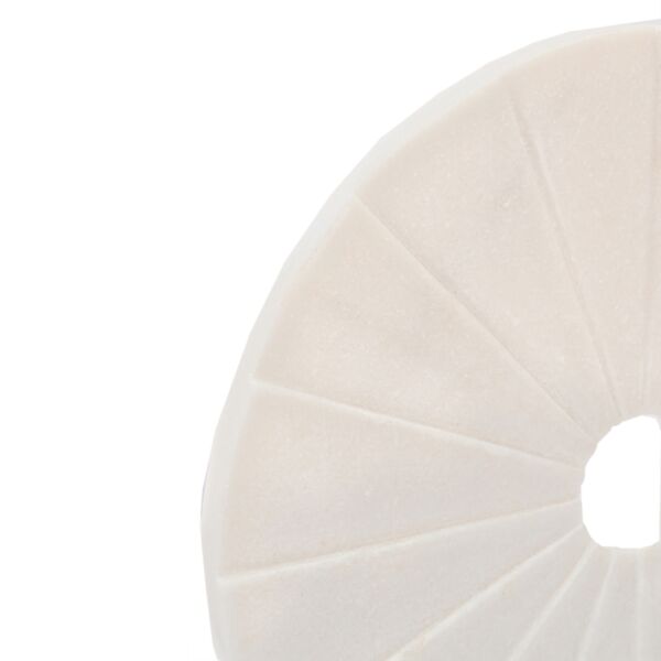 تحفة ديكور رخامية ديميت - ابيض رمادي ورمادي غامق