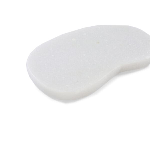 تحفة ديكور طقم قاعدة اكواب رخامية اينال - ابيض رمادي