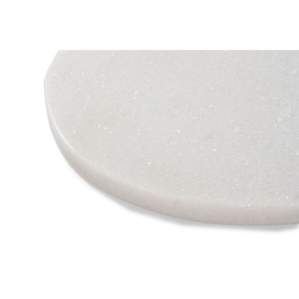 تحفة ديكور طبق رخامي الكاي - ابيض رمادي