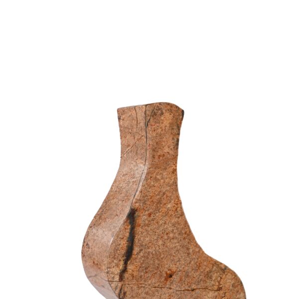 تحفة فنية من الرخام شكل ملتوي - بني ومتعدد