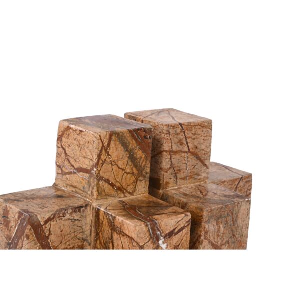 تحفة حاجز كتب من الرخام - بني ومتعدد الالوان