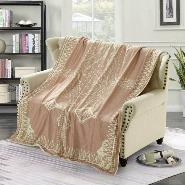 بطانية كوين مخمل فرو 150×200 - وردي