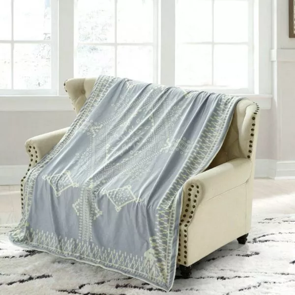 بطانية كوين مخمل فرو 150×200 - رمادي فاتح