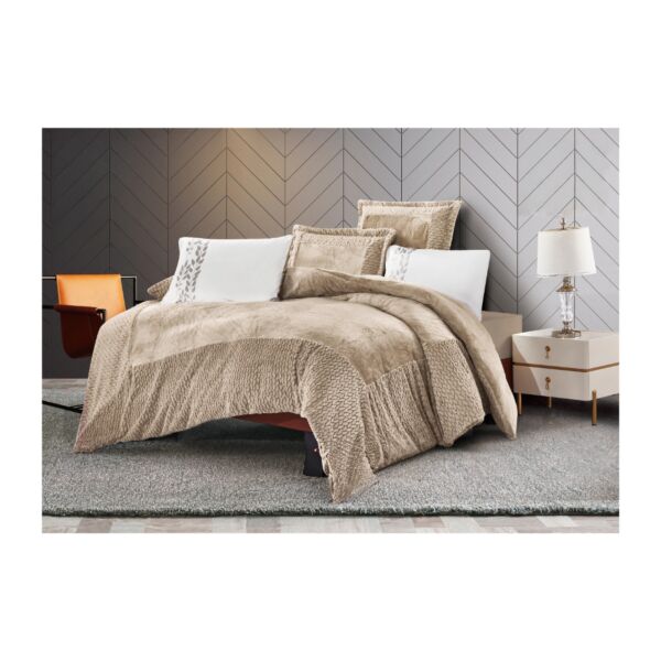 لحاف مفرد مخمل ناعم 4 قطع - جملي